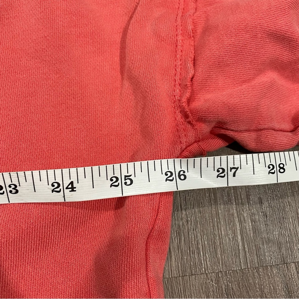 Pilcro Kamrie Pieced Popover Top Red Coral Size Large Oversized Sweatshirt - Picture 10 of 13